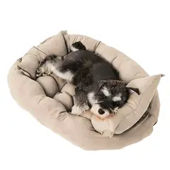 PETWOOW - Cama para mascotas perro y gatos 68x50x40 beige claro