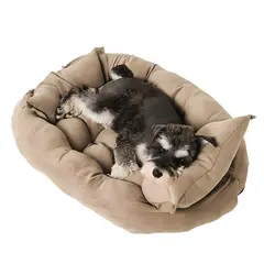 PETWOOW - Cama para mascotas perros y gatos 68x50x40 beige