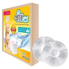 PETWOOW - Pack 6 filtros dispensador agua mascota perro y gato