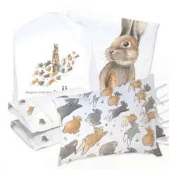 MARGARITA SCHEEL BY CASA ALVARINHO - JUEGO DE CAMA FUNDA DE PLUMÓN + SABANA BAJERA + 4 FUNDAS ALMOHADA PEDRO RABBIT 2 PLAZAS