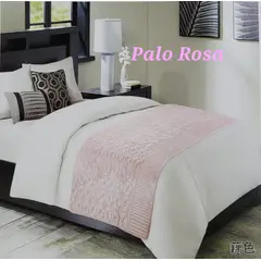 GENERICO - Piecera de Cama Polar con Tela Reversible - Palo Rosa