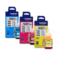 BROTHER - 3 Tintas Bt5001 CY/MA/YE Genuinas T300 T500 T700 T800 T510w