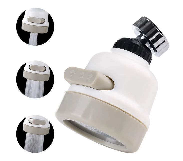 Adaptador Grifo Lavaplatos Giratorio 2 Chorros