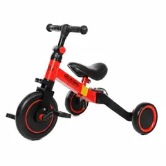 MON PETIT - Triciclo Correpasillos Multiposiciones 3 En 1 - Rojo