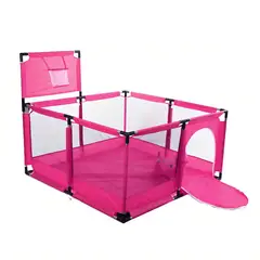 MON PETIT - Corral de Seguridad Bebe Con Aro 126x126 Cm Rosado