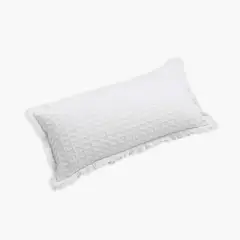 CALMA HOUSE - Funda Cojin Algodon Panal 30x60 Blanco