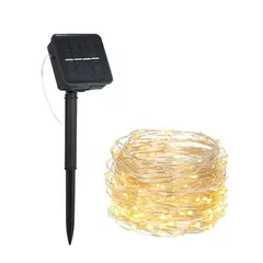 GENERICO - Guirnalda de luces 50 led Hada solar luz cálida 7m