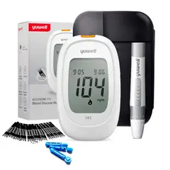 TOPMEDIC - Glucómetro Yuwell 582 + 100 Cintas + 100 Lancetas Medidor Glucosa Glicemia