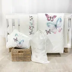 TUYO PRINT - Set Cama Transición Mariposas Rosadas -