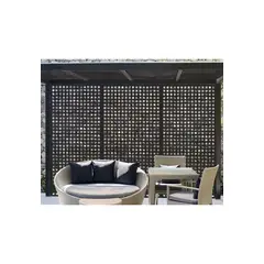 DVP - Enrejado Treillage PVC 1,2x2,4 mts Cuadrado 4,5cms Negro