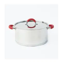 BOLTON - Olla cacerola de acero inoxidable 6 litros.