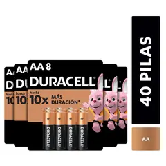 DURACELL - Pack 40 Pilas alcalinas blíster AA