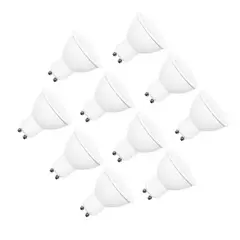 WANT - Pack 10 Ampolletas LED GU-10 7W Ángulo 100° Luz Cálida