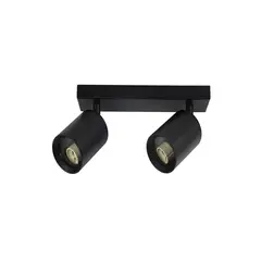 WANT - Foco Spotlight Sobrepuesto Cielo O Muro 2xGU-10 Negro W