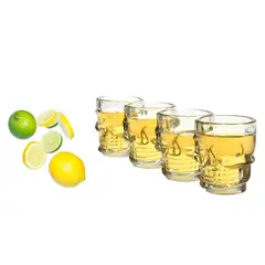 GENERICO - Vaso Shot Tequilero Calavera Vidrio Set 6 Pcs 65ml
