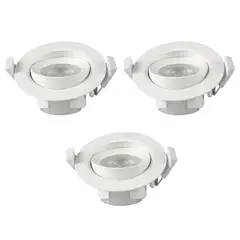 HB LEDS - Pack 3 Foco Basculante LED Embutido Spot 6,5W 6500K Redondo Para Cielo