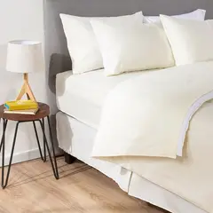 ARTHOME - COMBO 35 PLUMON BICOLOR BEIGE BLANCO 1.5 PLAZAS
