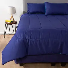 ARTHOME - PLUMON BICOLOR AZUL CELESTE 2 PLAZAS