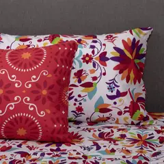 ARTHOME - PLUMON MEXICO REVERSIBLE ESTAMPADO ROJO 1.5 PLAZAS