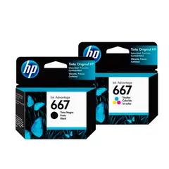 HP - Pack Cartuchos 667 Tri Color + Negro