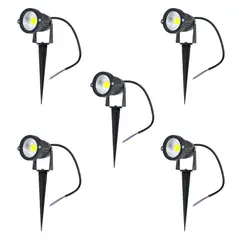 HB LEDS - Pack 5 Foco LED Estaca Jardín 5W Frío