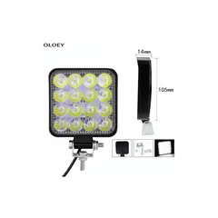 DETODOYMAS - Foco Neblinero Led 48w 4x4 Auto Camioneta Cuadrado