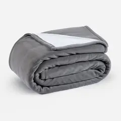 ROSEN - Frazada 410 gramos Bicolor Gris 1,5 Plazas