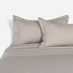 ROSEN - Sábana 300 Hilos Algodón Lisa Tape Visón King