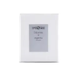 ROSEN - Sábana 200 Hilos Algodón Lisa Blanca 1 Plaza