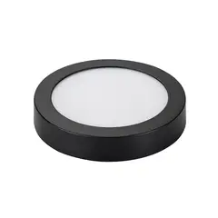 AVC Y VELL MAX - Panel Redondo LED Sobrepuesto Negro 12W Frío