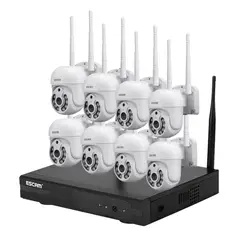 ESCAM - Kit NVR 8 Cámaras IP WIFI QHD 1296P 3MP WNK718