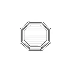 DVP - Celosía PVC Octagonal Cumbrera Exterior 18'' Blanca