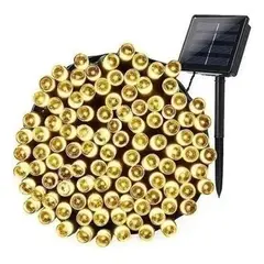 GENERICO - Luces Solares Guirnalda 10 Metros 100 Led luz calida