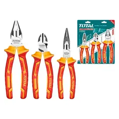 TOTAL TOOLS - Kit Set Juego De Alicates Aislados 3 Piezas