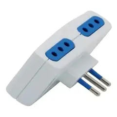GENERICO - Adaptador Enchufe Blanco Macho 4 En 1 250(V) 10(A) 1500(W)