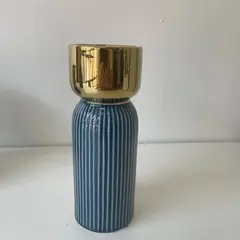 MALLORCA - Jarrón Decorativo Berna Alto Azul