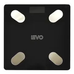 LEVO - Pesa Digital Balanza Baño Bluetooth Negra Inteligente