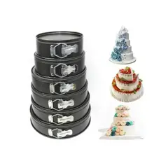 OFERTABKN - Set 6 Moldes Redondo Antiadherente Torta Queque Repostería