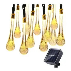 GENERICO - Luces Solares Guirnalda Gotas Decoración Iluminacion Calidas