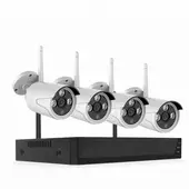 HYUNDAI - Set de Seguridad Nvr con 4 Cámaras Wifi App Tuya