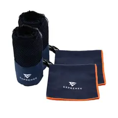 EXPRENEE - Set 3 Toalla Microfibra Natacion Viaje Trekking Pack 2 Indigo