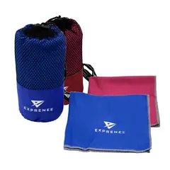 EXPRENEE - Set 3 Toalla Microfibra Natacion Viaje Pack 2 Azul Fucsia