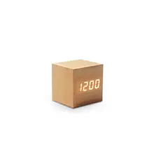TECNOLAB - Reloj Despertador Digital Led Bloque de Madera