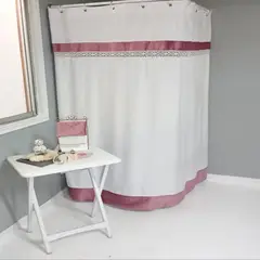 GIOS - Cortina De Baño Bolillo Rosa
