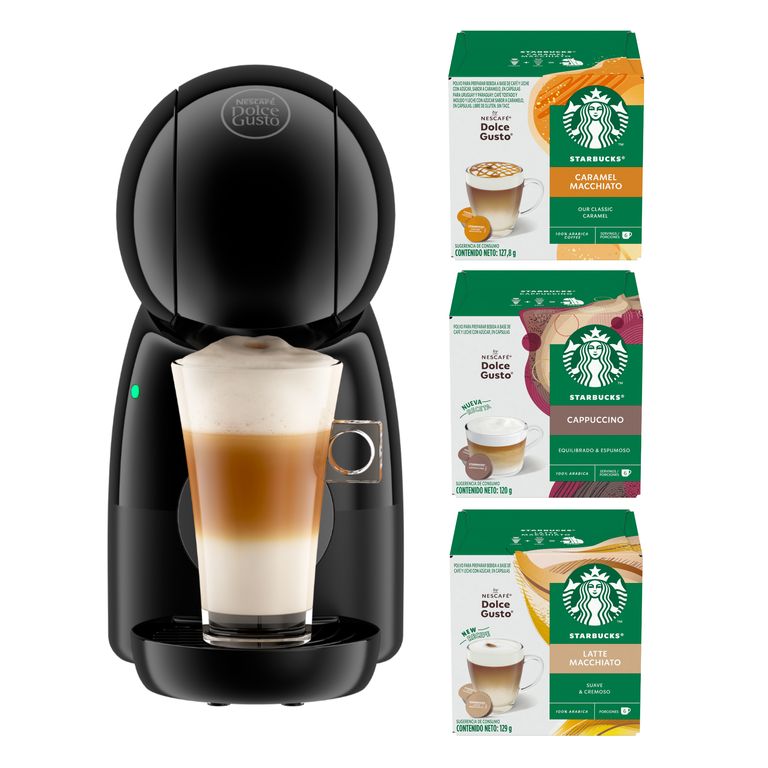 Cafetera Piccolo Xs + Cápsulas Starbucks Lacteadas X3 Cajas