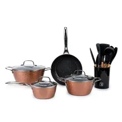 SIMPLIT - Kit Batería Cocina 7 Pza + Set 12 Utensilios