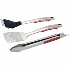 JIM BEAM - Set Parrillero 3 Piezas Acero Inoxidable