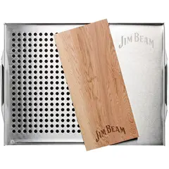 JIM BEAM - Topper Acero Inoxidable Con Tabla Madera