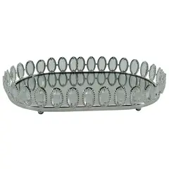 MALLORCA - Centro de Mesa Decorativo Verdún Ovalada Silver