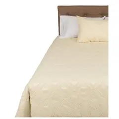 CITADELLE - Funda de plumón Orleans Beige rombos flequillo, 2 Plazas